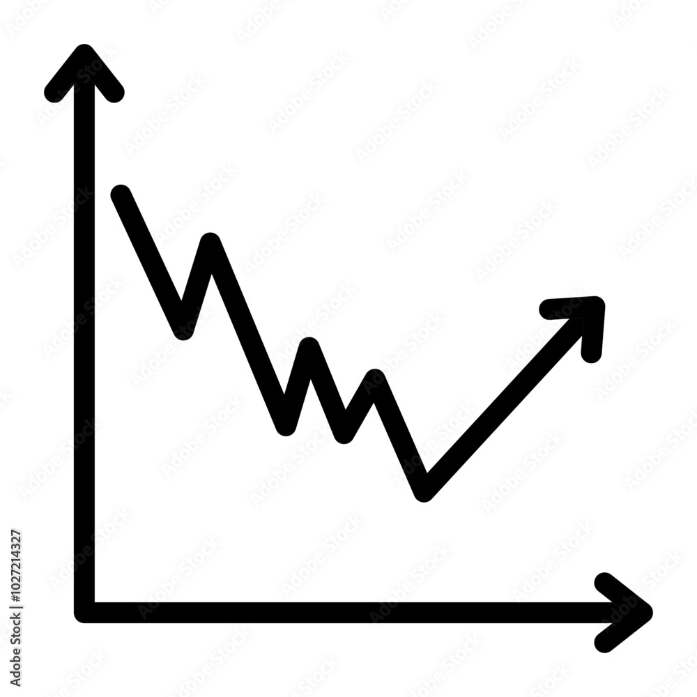 Trend Reversal Vector Design Icon Style Trend Reversal Vector Design Icon Style