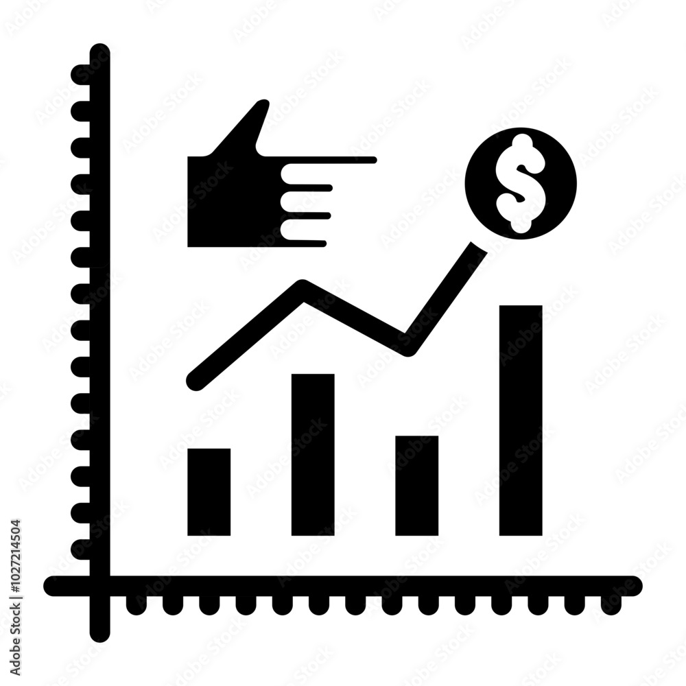 Market Moving Trends Vector Design Icon Style Market Moving Trends Vector Design Icon Style