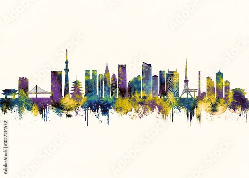 Photography Tokyo City Skyline