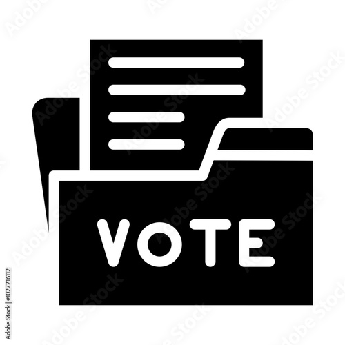 Election Folder Vector Design Icon Style