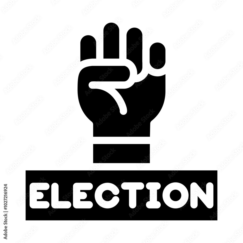 Fototapeta premium Election Doodle Vector Design Icon Style