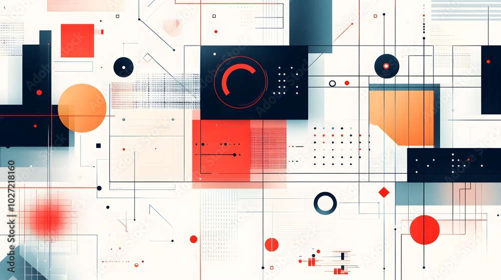 Grid Layout Structure: A structured grid layout aligning infographic elements with precision to maintain symmetry and organization Grid Layout Structure: A structured grid layout aligning infographic elements with precision to maintain symmetry and organization