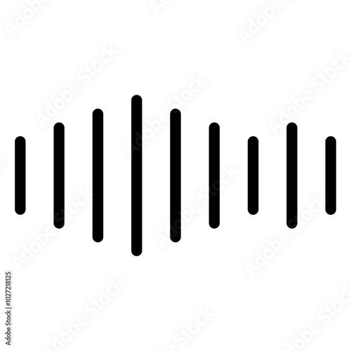 Sound Waves Vector Design Icon Style