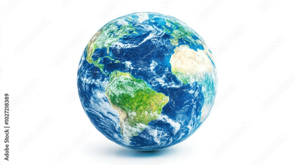 A Detailed Globe of Earth with Continents and Oceans A Detailed Globe of Earth with Continents and Oceans
