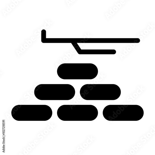 Trench Vector Design Icon Style