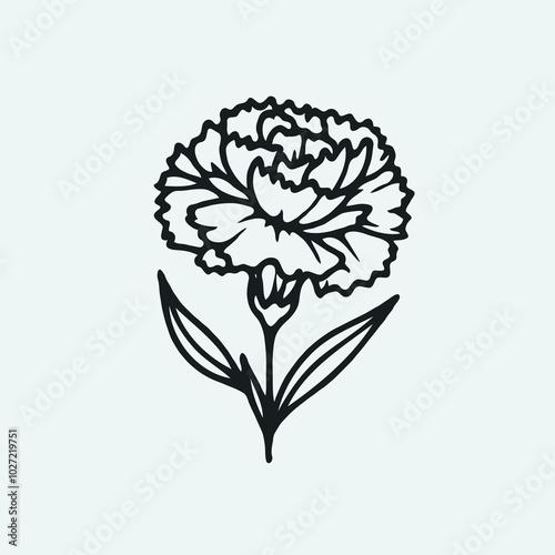 set of contour spring flowers carnation
line art floral, leaves
black and white illustration marigolds
set of decorative elements of plants Cosmos