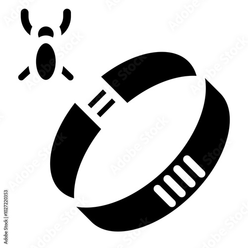 Mosquito Repellent Bracelet Vector Design Icon Style