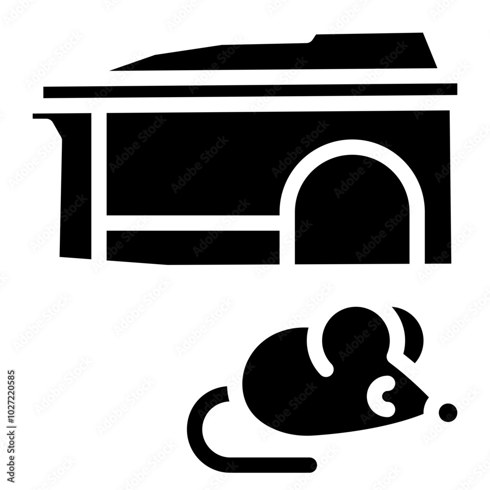 Rodent Bait Station Vector Design Icon Style Rodent Bait Station Vector Design Icon Style