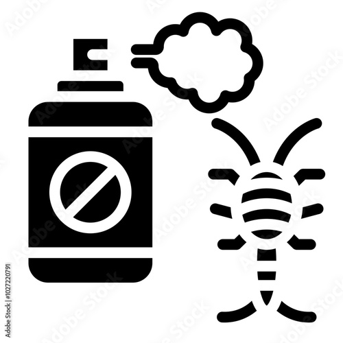 Silverfish Repellent Spray Vector Design Icon Style