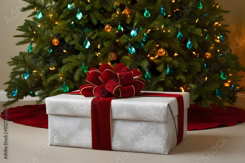 christmas tree with gift boxes