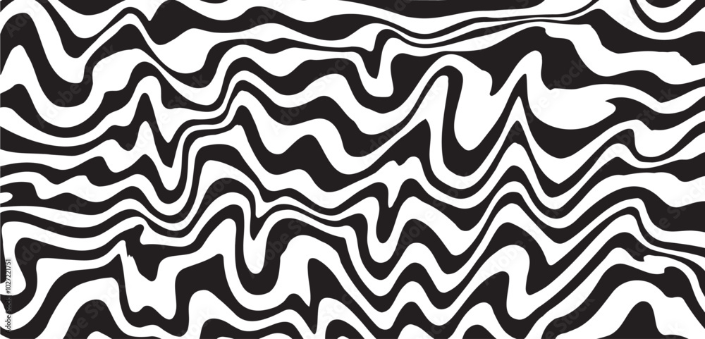 Black and White Wavy Abstract Pattern Black and White Wavy Abstract Pattern