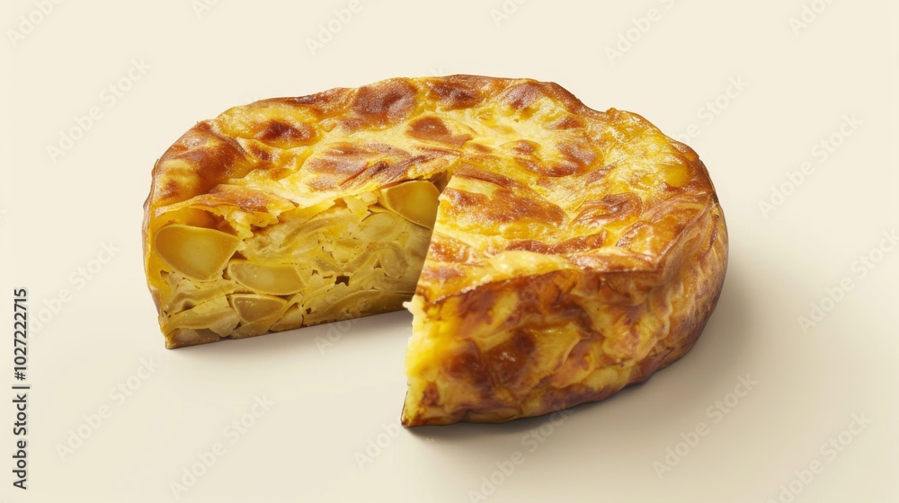 Delicious Spanish Tortilla on a Clean Background Delicious Spanish Tortilla on a Clean Background