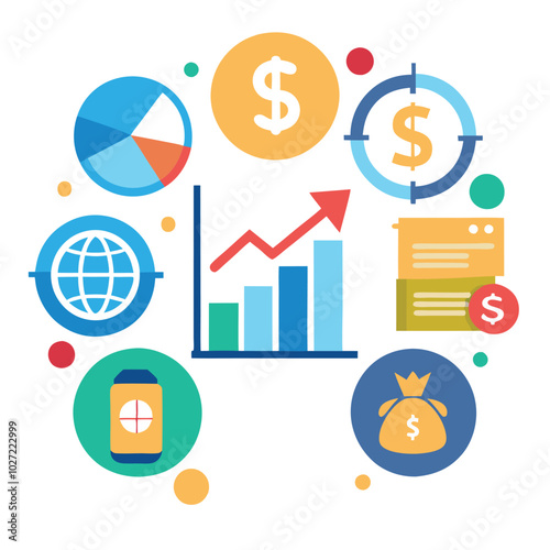 Bulk finance icons vector illustration