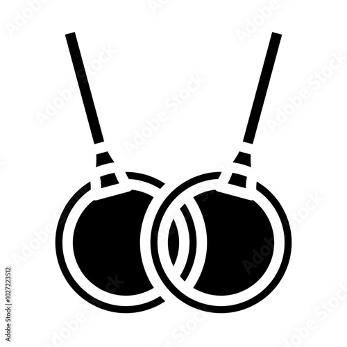 Gymnastics Rings Vector Design Icon Style