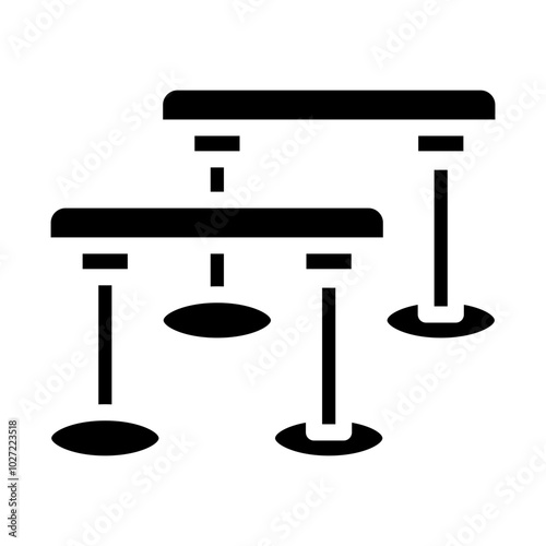 Parallel Bars Vector Design Icon Style