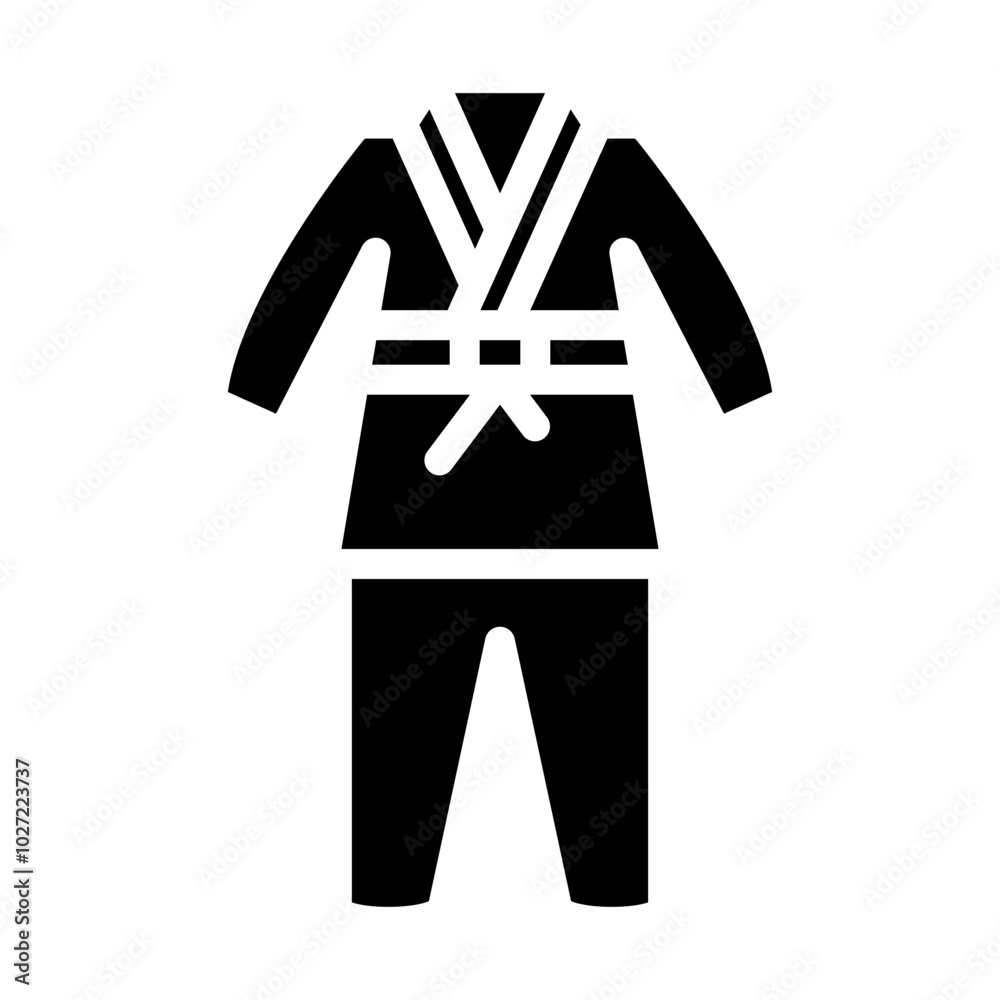 Obraz premium Judo Uniform Vector Design Icon Style