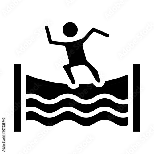 Slackline Vector Design Icon Style