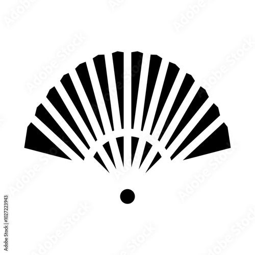 Tai Chi Fan Vector Design Icon Style