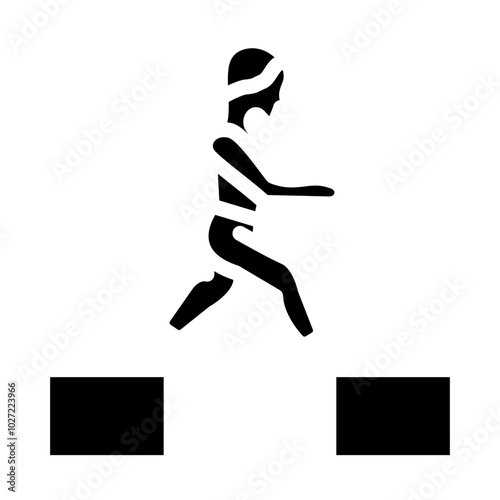 Parkour Jump Vector Design Icon Style