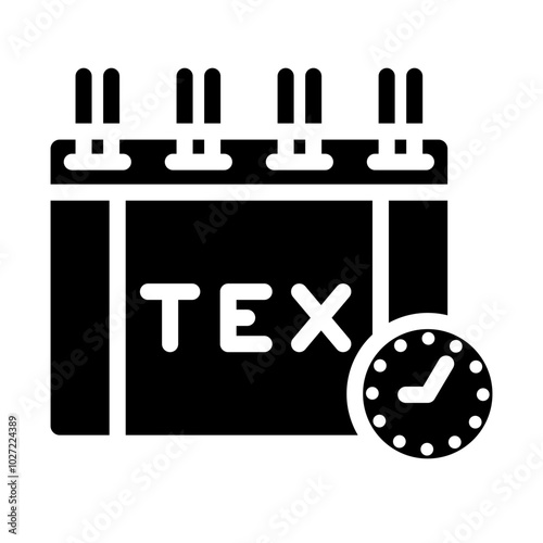Tax Due Date Vector Design Icon Style