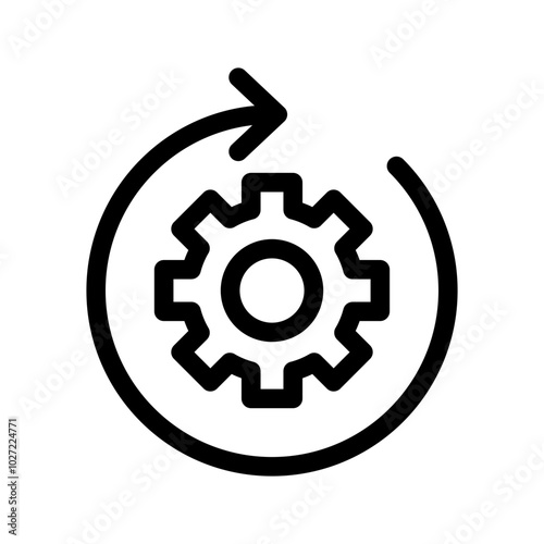 Gear Icon Vector Symbol Design Illustration