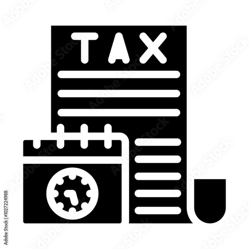 Tax Filing Deadline Vector Design Icon Style