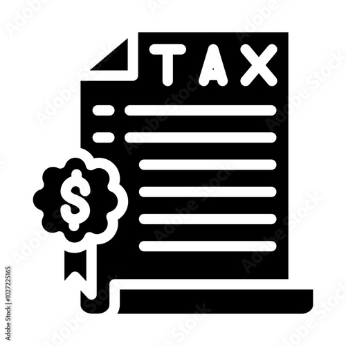 Tax Compliance Certificate Vector Design Icon Style