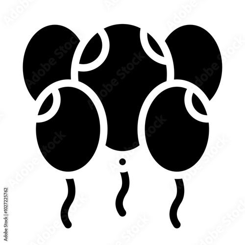 Birthday Balloon Vector Design Icon Style