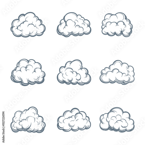 Clouds clipart design illustration