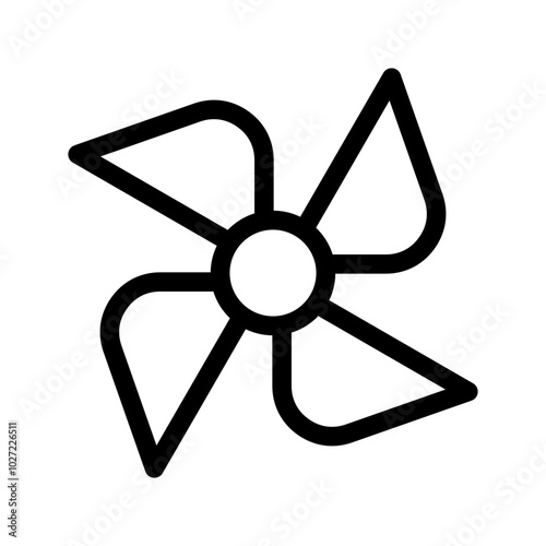 Fan Icon Vector Symbol Design Illustration