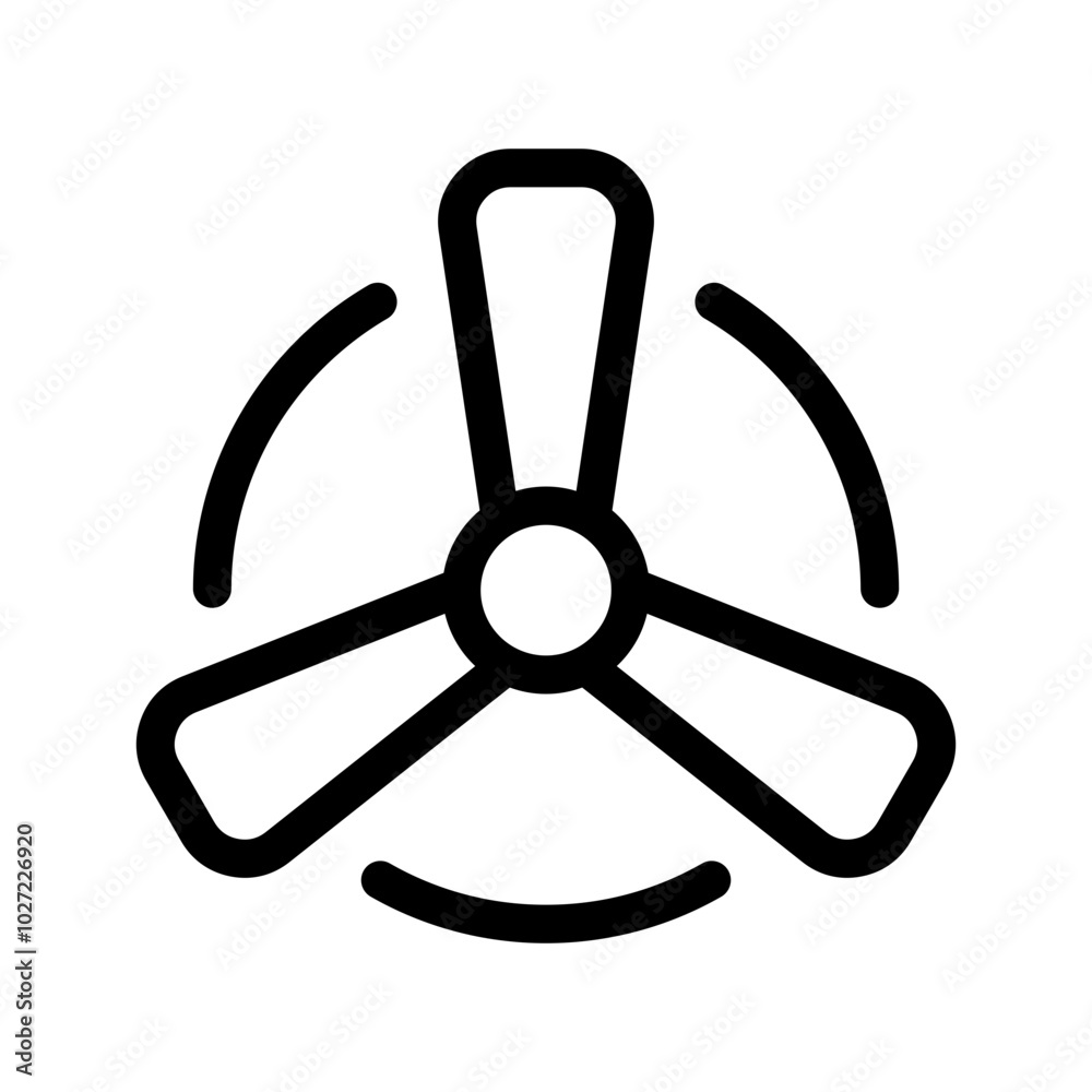 Fan Icon Vector Symbol Design Illustration