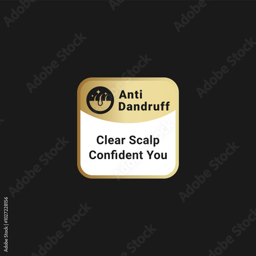 Anti dandruff label or Anti dandruff logo label vector isolated. Best Anti dandruff label vector for product packaging design element. Anti dandruff logo vector for packaging design element.