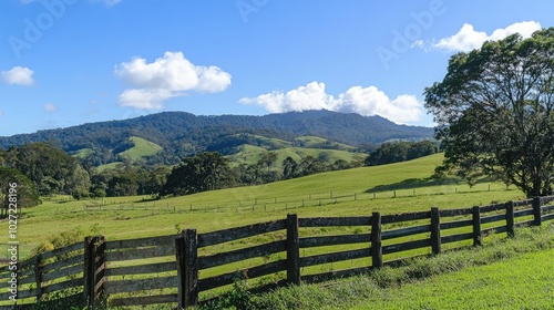 Scenic Countryside Landscape with Lush Green Fields