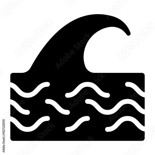 Ocean Current Vector Design Icon Style