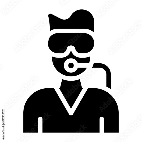 Oceanographer Vector Design Icon Style