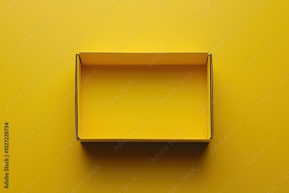 Minimalistic 3D Open Cardboard Box Design for Product Showcasing with Copy Space Minimalistic 3D Open Cardboard Box Design for Product Showcasing with Copy Space