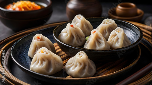 Freshly Made Dumpling Close-Up with Soft Wrapping and Savory Filling