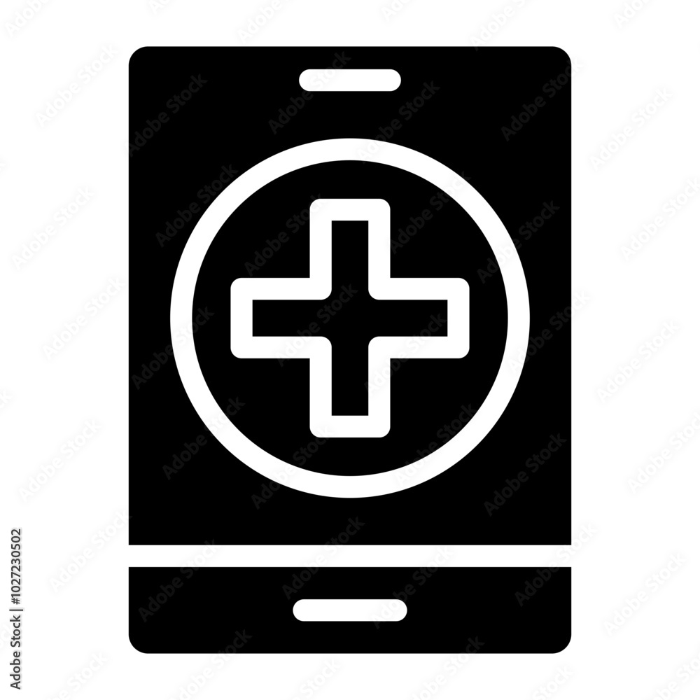 Fototapeta premium Digital Health Vector Design Icon Style