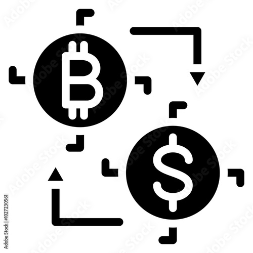 Digital Currency Exchange Vector Design Icon Style