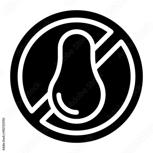 Nut Allergy Vector Design Icon Style