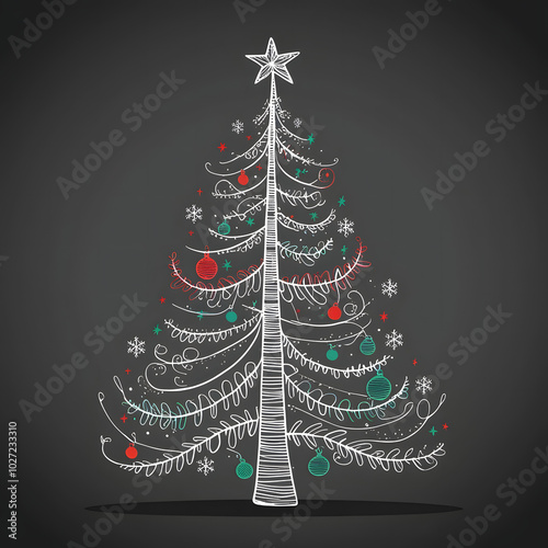 abstract christmas tree