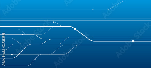 Railway transport. Railroad group outline illustration for your project. White lines image on blue background. Vector design art