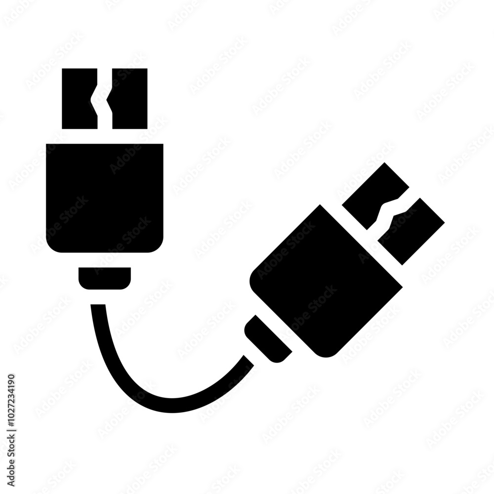 Micro USB Connector Vector Design Icon Style Micro USB Connector Vector Design Icon Style