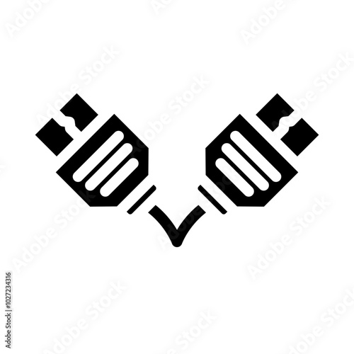 HDMI Cable Coil Vector Design Icon Style