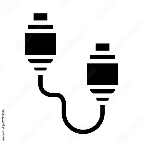 Cable Coupling Vector Design Icon Style