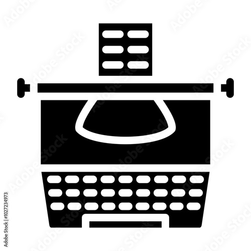 Typewriter Vector Design Icon Style