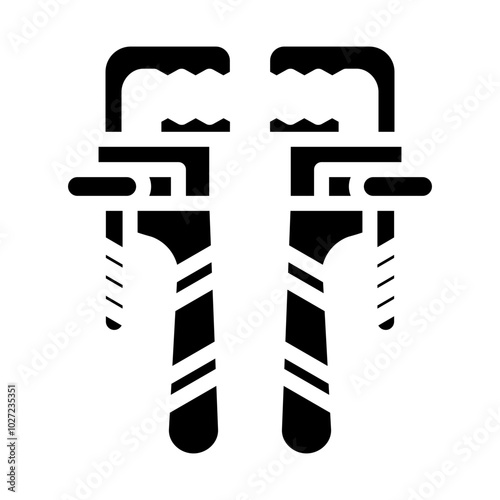 Pipe Wrench Vector Design Icon Style
