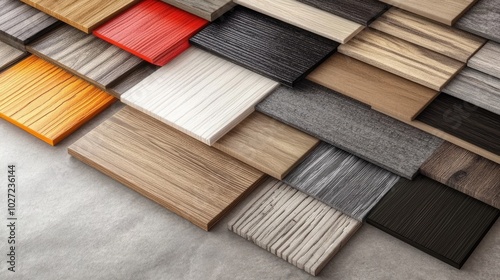 Colorful Wood Texture Samples on Display