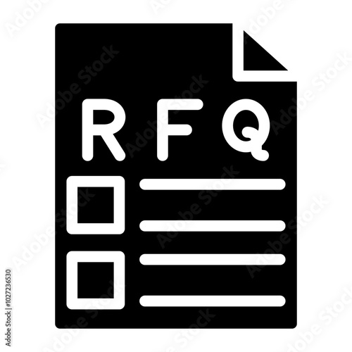 RFQ Rapid Vector Design Icon Style