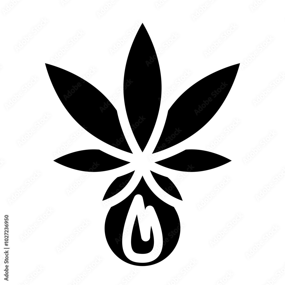 Cannabis Comet Vector Design Icon Style Cannabis Comet Vector Design Icon Style